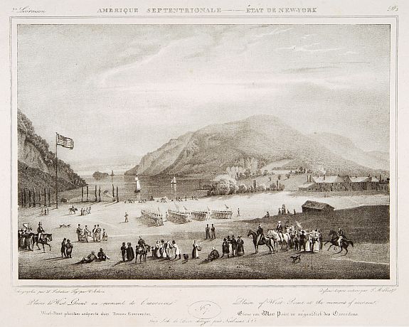 MILBERT,J., Plan of West-Point at the monument of exercise., antique map, old maps