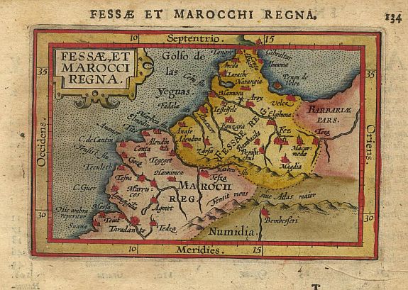 ORTELIUS,A./COIGNET.M., Fessae, et Marocci Regna., antique map, old maps