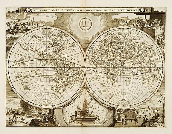 VAN DER AA,P., Nouvelle Mappe-Monde.., antique map, old maps