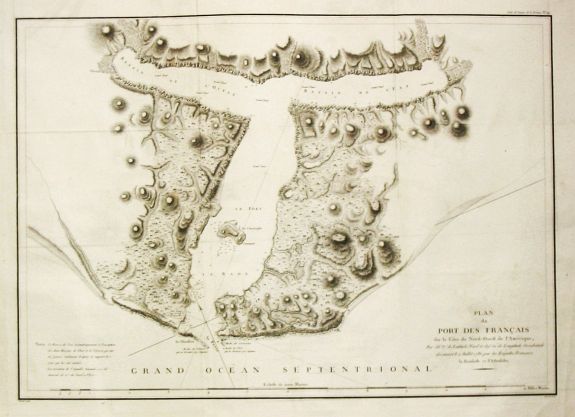 LA PÉROUSE, J.B.G. COMTE DE ., Plan du Port des Francais sur la Côte du Nord-Ouest de l' Amerique., antique map, old maps