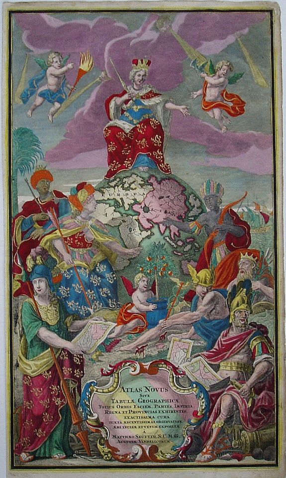 SEUTTER, M., [Title page] Atlas Novus.., antique map, old maps