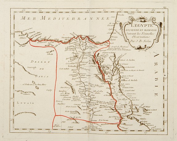 MONDHARE / NOLIN, J.B., L'Egypte Ancienne et Moderne.., antique map, old maps
