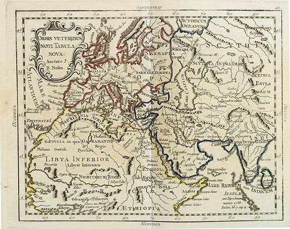MONDHARE / NOLIN, J.B., Orbis Veteribus Noti Tabula Nova. . ., antique map, old maps