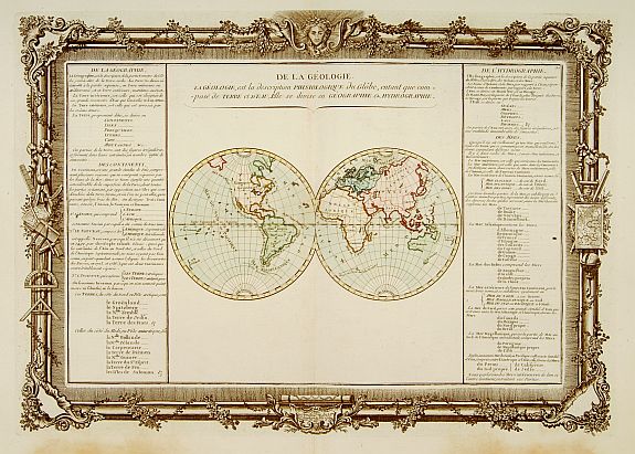 DESNOS,L.C. / DE MORNAS,B., Hémisphére Occidental., antique map, old maps