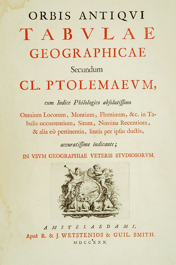Rod. & J. WETSTEIN, R. & J. / SMITH, W., (Title page) Orbis Antiqui Tabulae Geographicae Secundum Cl. Ptolemaeum. . ., antique map, old maps