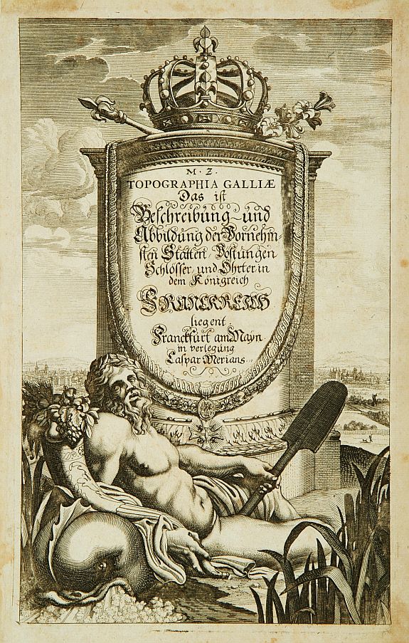 MERIAN,C., Title page : Topographia Galliae...., antique map, old maps