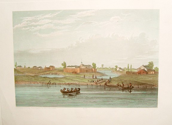 Seth Eastman (from H. R. Schoolcroft), Chicago in 1820., antique map, old maps
