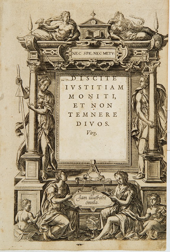 GUICCIARDINI,L., Title page: Descrittione.. di tutti i Paesi Bassi.., antique map, old maps