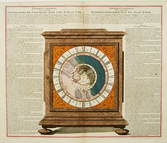 ANONYMOUS, Geographische Universal-Zeig und Slag-Uhr., antique map, old maps
