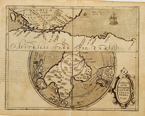 METELLUS,J./ ACOSTA,J.DE, Chica sive Patagonica et Australis Terra 1598., antique map, old maps