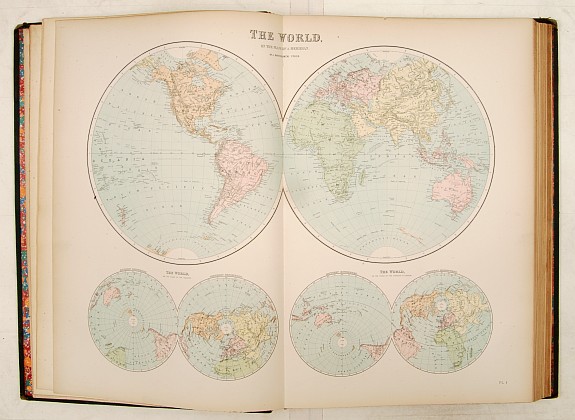 HUGHES,W., Grand Atlas Universel, troisième édition., antique map, old maps