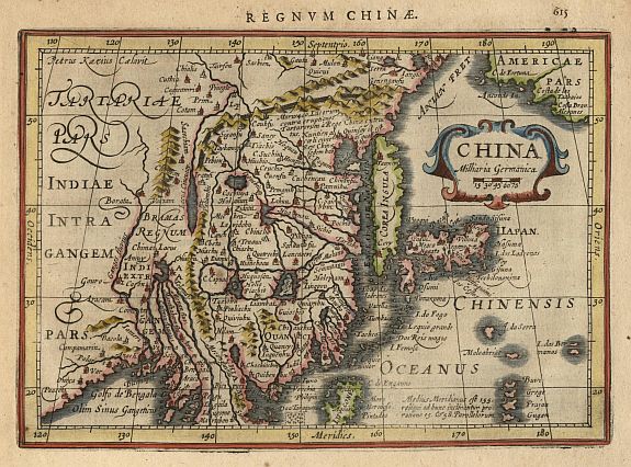 MERCATOR,G./ HONDIUS,J., China., antique map, old maps