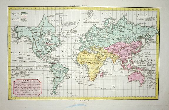 DELAMARCHE,C.F., Mappe-Monde ou carte Generale.., antique map, old maps