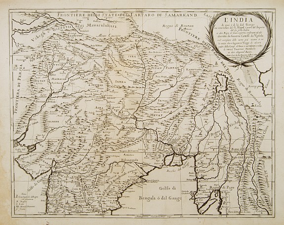 ROSSI, G.G., L' India di qua e di la dal Gange oue sono li Stati del G. Mogol e parte del Imperio del fu prete Iann.., antique map, old maps