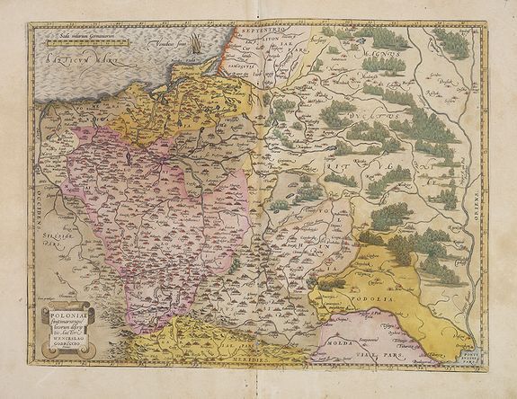 ORTELIUS, A.,  Poloniae, Lituaniaeq descriptio., antique map, old maps