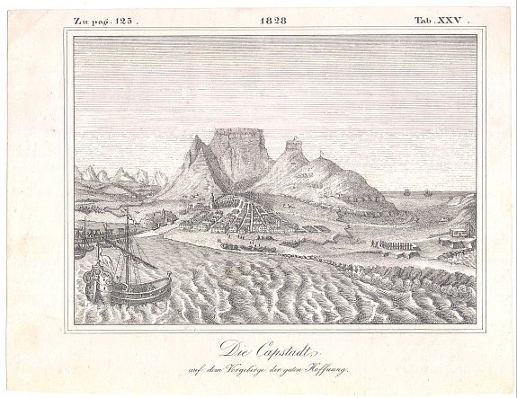 ANONYMOUS, Die Capstadt.., antique map, old maps