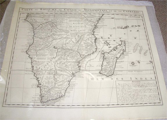 CHATELAIN, H.A., Carte du Royaume de Congo, du Monomotapa et de la Cafrerie. , antique map, old maps
