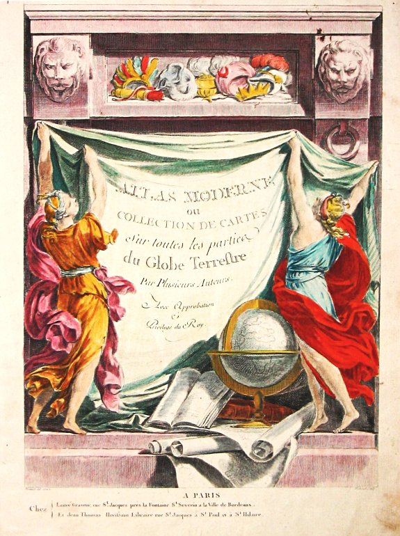 Lattré, J., Atlas Moderne ou collection des cartes sur toutes les parties du Globe Terrestre.., antique map, old maps
