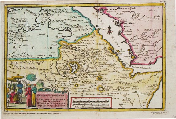 Aa, P. van der., Opper-Ethiopien of \' T Ryk der Abyssinen., antique map, old maps