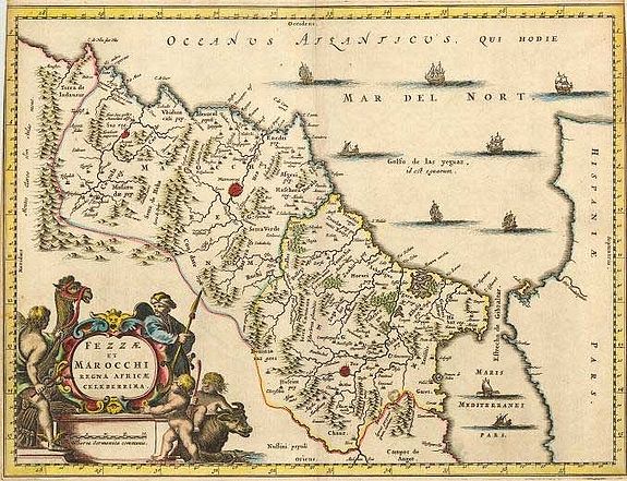 Dapper, O., Fezzae et Marochi. , antique map, old maps