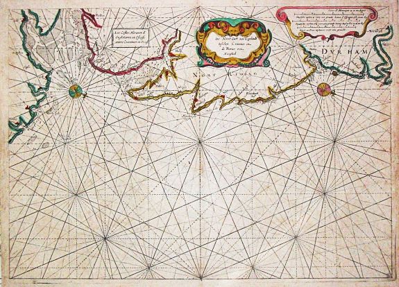 Colom, J.A., De Noort Cust van Engelandt / tusschen Crammer en / de Revier van / Nicastle. 12, antique map, old maps
