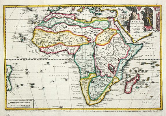 AA, P. van der., Africa., antique map, old maps