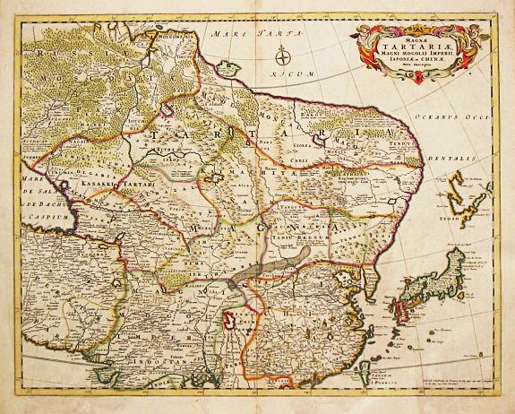 Wit, F. de., Tabula Tartariae et majoris partis Regnis Chinae., antique map, old maps