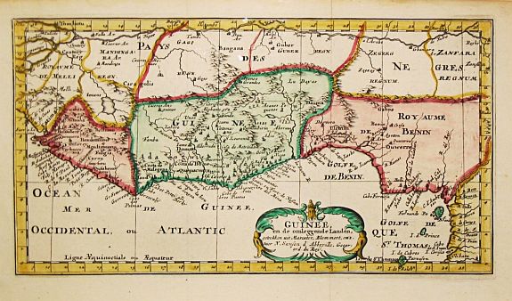Sanson, N., Guinee., antique map, old maps
