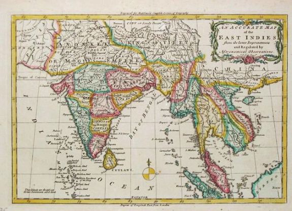Middleton., An Accurate Map of the East Indies., antique map, old maps