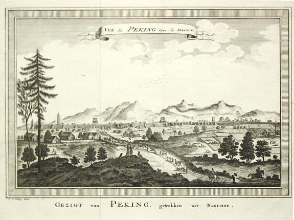 Schley, J. van., Vue de Peking, tirée de Nieuhof., antique map, old maps