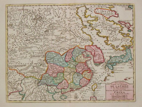 TIRION,I., Nouvelle Carte de l'Empire de la Chine et les Païs circomvoisins., antique map, old maps