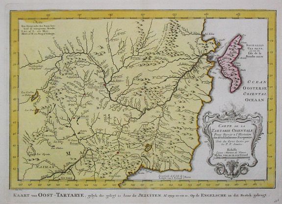 BELLIN,J.N., Carte de la Tartarie Occidentale., antique map, old maps