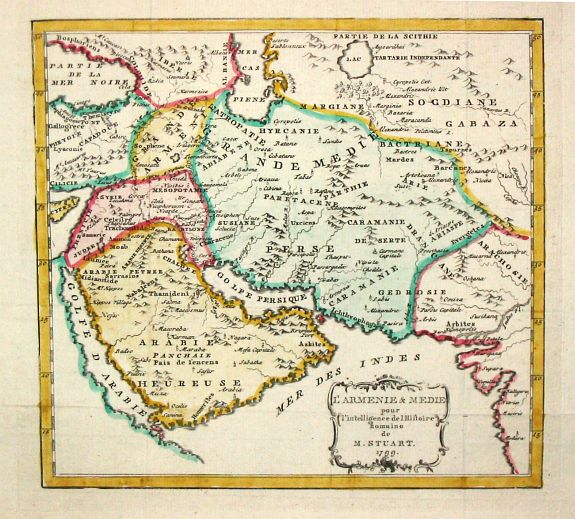 Stuart, M., L' Armenie & Medie., antique map, old maps
