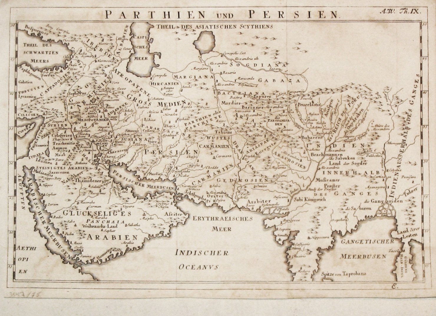 Anonym, German., Parthien und Persien., antique map, old maps
