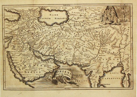 Cellarius, Ch., Oriens, Persia, India etc., antique map, old maps