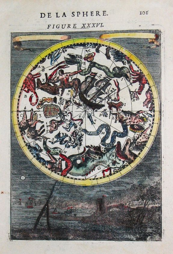 Mallet, A.M., De la Sphere., antique map, old maps