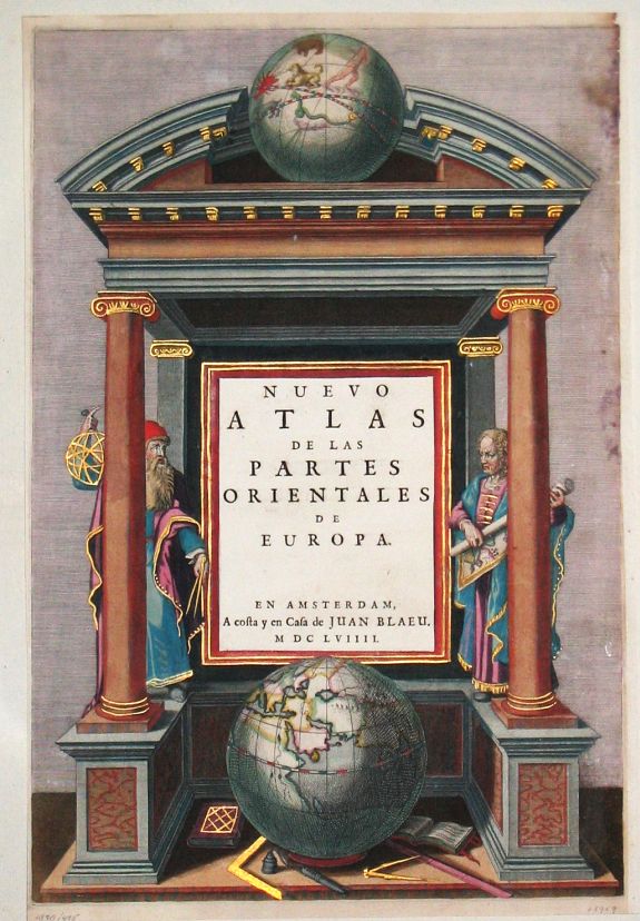 Blaeu, J., [Title page] Nuevo Atlas de las Partes Orientales de Europa., antique map, old maps