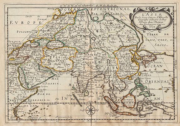 SANSON, N., L'Asie., antique map, old maps