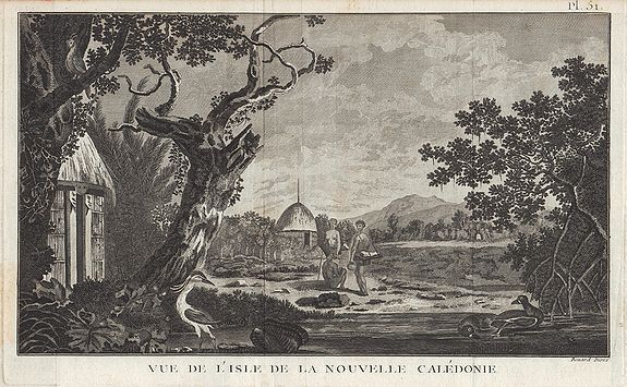 COOK, J., Vue de l'Isle de la Nouvelle Calédonie., antique map, old maps