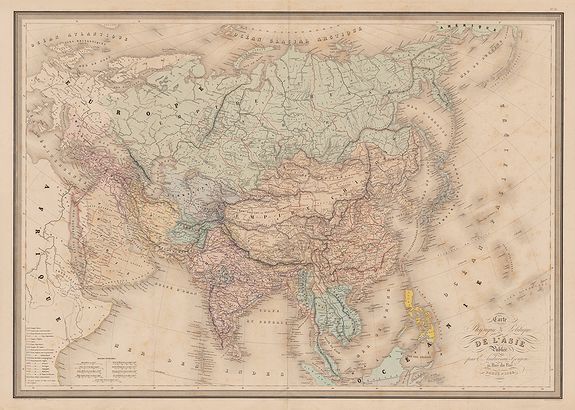 ANDRIVEAU-GOUJON, E., Carte Physique & Politique de l'Asie …, antique map, old maps