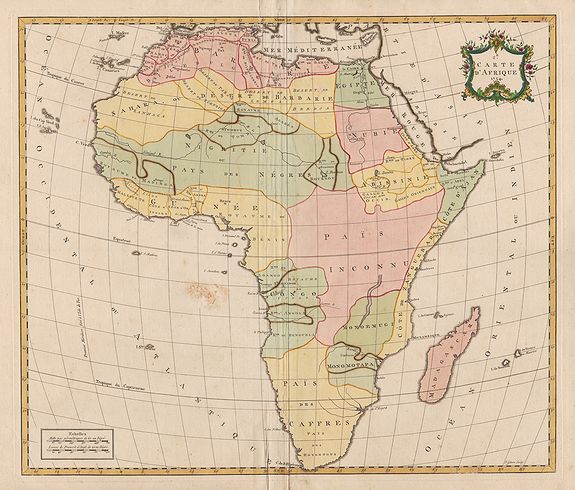 GIBSON, J., 2e. Carte D'Afrique., antique map, old maps