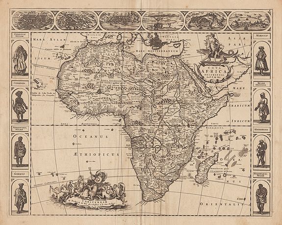 DE WIT, F., Nova Africa descriptio., antique map, old maps