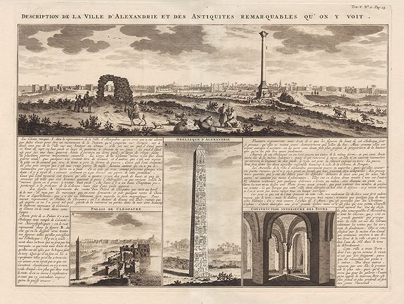 CHATELAIN, H., Description de la Ville d'Alexandrie et des Antiquites Remarquables qu'on y voit., antique map, old maps