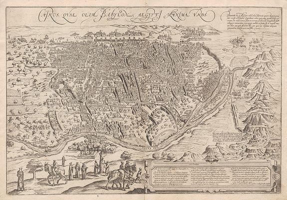 BRAUN, G. / HOGENBERG, F., Cairus, quae olim Babylon , Aegypti Maxima Urbs., antique map, old maps