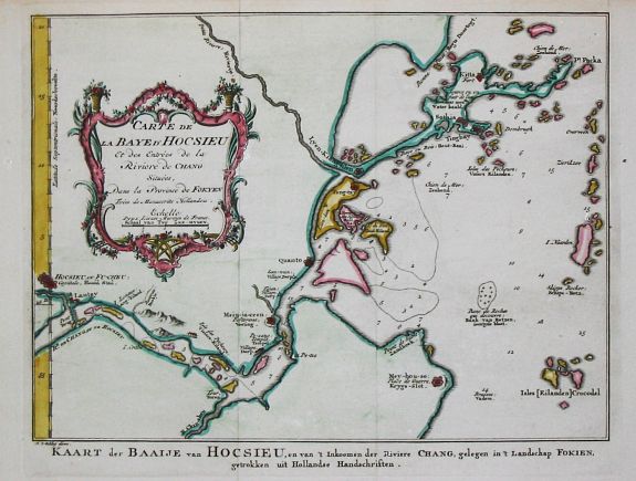 BELLIN,J.N., Carte de la Baye d?Hocsieu. , antique map, old maps