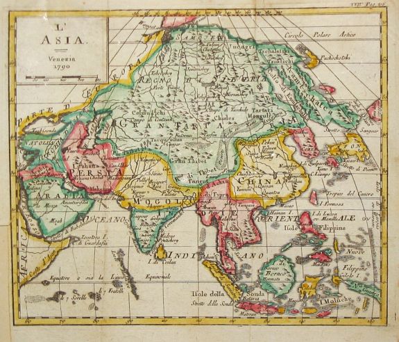 Buffier, C., L' Asia., antique map, old maps