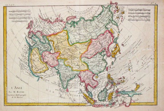 Bonne, R., L.Asie. , antique map, old maps