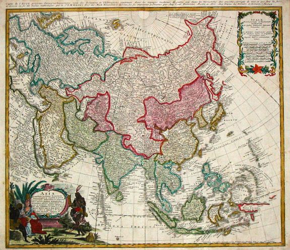Homann Heirs., Asia., antique map, old maps