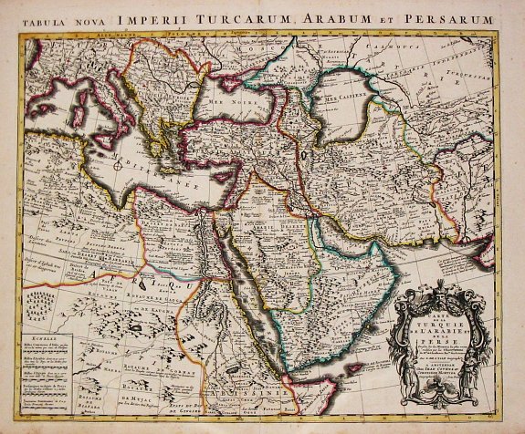 De L' Isle / Covens & Mortier., Carte de la Turquie de l'Arabie et da le Perse., antique map, old maps