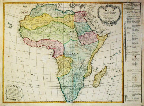Robert de Vaugondy, D., L?Afrique divisée en ses principaux Empires et Royaumes., antique map, old maps